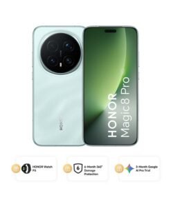 Honor Magic 8 Pro Dual SIM 5G Sky Cyan 12GB RAM 512GB With Free Watch Fit, 6 Month 360° Damage Protection Insurance and 3 Month Google AI Pro Trial - Middle East Version