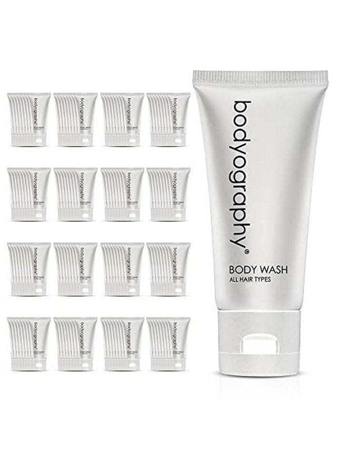 world amenities Bodyography Blanc Bulk Body Wash 1.4Oz Vanilla White Tea Mini Travel Size Toiletries (100% Recyclable Tube With Flip Top Cap) Hotel Amenities Suitable For All Skin Types