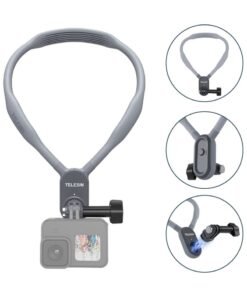 TELESIN Magnetic Neck Hanging Camera Holder for GoPro Insta360 DJI Action Sports Camera Vlog Neck Lanyard Body Strap Mount for Action Camera(Max)
