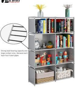 Best Deals Multifunctional Storage Cabinet, Storage Bookshelf, 8 Storage Space With Large Capacity, With Rear Circumference, Detachable Assembly, Multifunctional Multi-Purpose Bookshelf