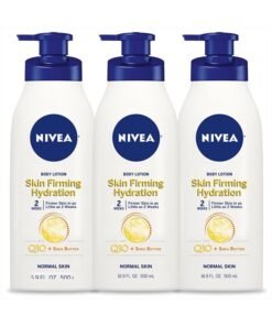 Nivea Skin Firming Body Lotion with Q10 and Shea Butter, Skin Firming Lotion, Moisturizing Shea Butter Lotion, 16.9 Fl Oz Pump Bottle