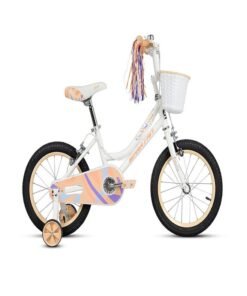 Spartan Orxy Kids Bike | 18 Inch Wheel Size With Training Wheels | Single Speed | Light Peach Color