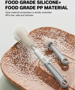 Alternative view of URbazaar 6 In 1 Baby Bottle Cleaner Kit With Silicone Brush, Nipple Brush, Straw Brush, Drying Rack