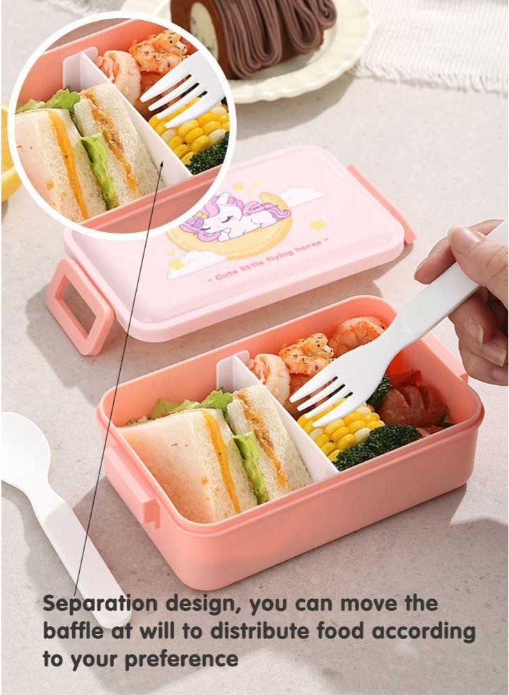 Super ZYouth Lunch Boxes with Water Cup Set for Kids, Bento Box for Children's School with Removable Divider, Leak-Proof Lunch Food Container - Image 3