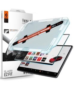 Spigen GLAStR EZ Fit for Tesla Model 3 (2026/2025/24) Highland and Model Y (2026/25) Juniper Dashboard 15.4 inch Touch Screen Protector Tempered Glass - Matte Anti Fingerprint / Anti Glare