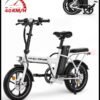 Wind Horse Folding Electric Bike with 350W High Speed Motor, 36V 8AH Battery, 40 KM/H Speed, 35 KM Range, Dual Disk Brakes, Carbon Alloy Frame and 16-Inch Tires, Portable Electric Bike with Dual Seat