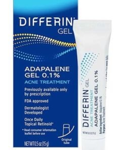differin Acne Treatment Gel, 60 Day Supply, Retinoid Treatment for Face with 0.1% Adapalene, Gentle Skin Care for Acne Prone Sensitive Skin, 15g Tube