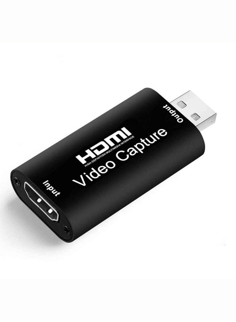 ESSAGER 4K HDMI Video Capture Card, HDMI to USB 3.0 Record Capture Device, 1080P 60FPS Record Capture Device Adapter, HD HDMI Video Capture Card Hdmi to USB Capture Card 1080p Game Live Video Recording OBS