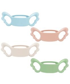 Captaintech Baby Bottle Handles, Silicone Wide-Neck Handle for NUK/ Avent/ Dr Browns/ Hegen Bottle and Other Dia 6-7cm Wide-Neck Baby Bottle, for Baby Gripping (4 Pack)