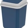 Cosmoplast Plastic Swivel Trash Bin 15 Liters With Detachable Swinging Lid