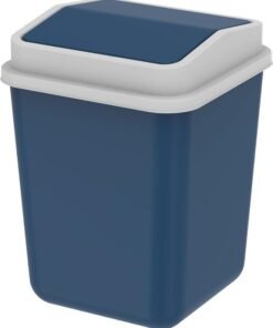 Cosmoplast Plastic Swivel Trash Bin 15 Liters With Detachable Swinging Lid