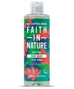 Faith In Nature Natural soothing body wash, aloe vera, with organic oat,lime flower and elderberry for health skin, 400 ml. 3.5 fl. oz.