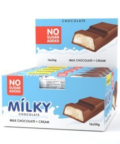Snaq Fabriq Milky Chocolate Bar with Milk Chocolate and Cream Filling No Sugar Added 16x34g