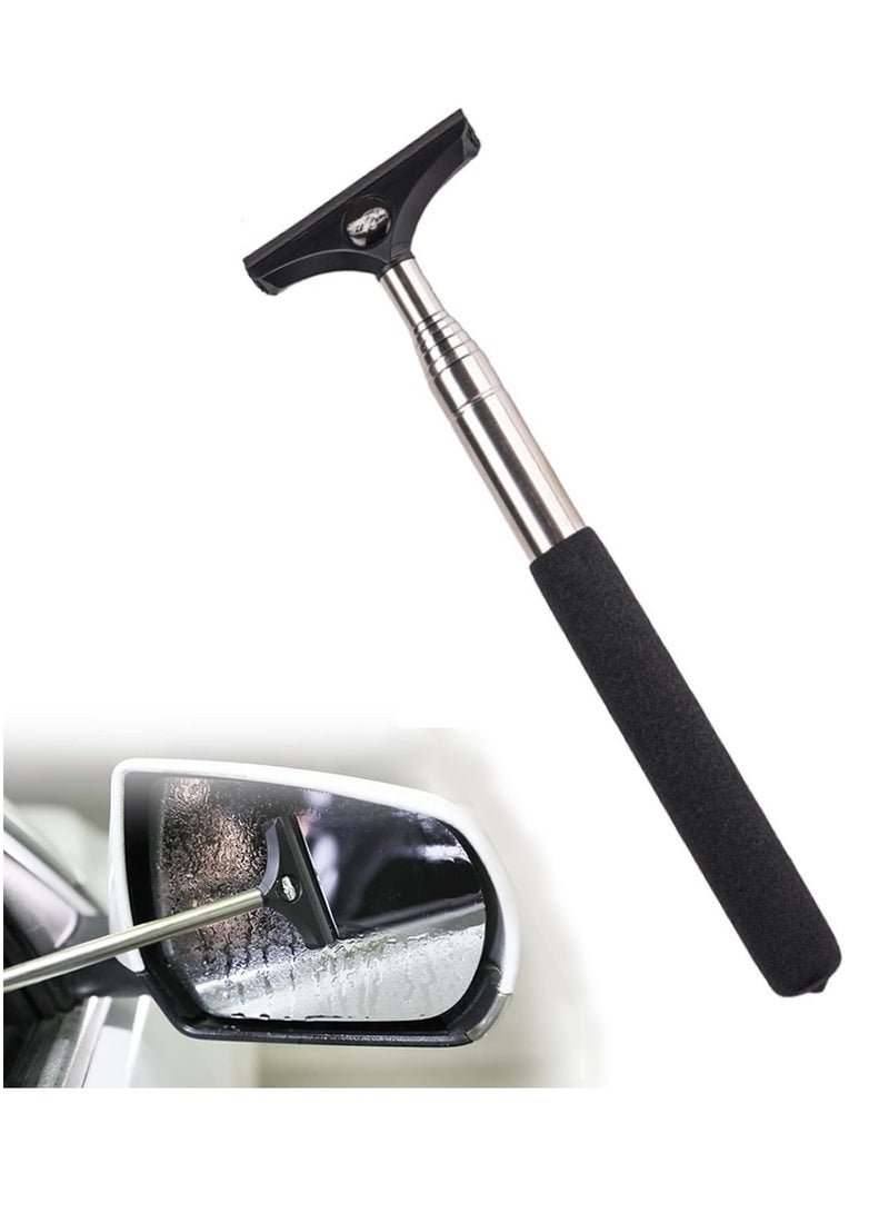 GUDOO Car Rearview Mirror Wiper Retractable Auto Glass Squeegee Water Cleaner Portable Cleaning Tool
