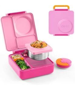 OmieBox Kids Bento Lunch Box, Stainless Steel Bowl, 250ml, (Pixie Pink)