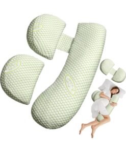 Rock Pow Pregnancy Pillow, Maternity Pillow for Pregnant Women, Soft Maternity Pillow with Detachable & Adjustable Pillow Cover, HIPS Legs