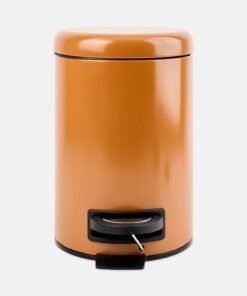 Muy Mucho Steel Bathroom Waste Bin, Brown