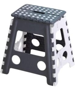 DEROVAN Folding Camping Stool & Step Stool – Lightweight Portable Travel Seat with Non-Slip Base, Ergonomic Carry Handle, Compact Foldable Stool for Kids & Adults, Outdoor Camping, Hiking, Fishing, Picnic, Home & Kitchen Use