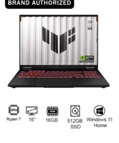 ASUS TUF A16 Gaming (2025) Laptop With 16-Inch FHD+ Display, AMD Ryzen 7-260 Processor/16GB RAM/512GB SSD/8GB NVIDIA GeForce RTX 5050 Graphics/Windows 11 Home Arabic Jaeger Gray