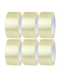 MARKQ Clear Packing Tape, 2 inches x 50 yards Strong Heavy Duty Packaging Tape for Sealing Parcel Boxes, Moving Boxes Houses, Large Postal Bags, Office Supplies [6 Rolls]