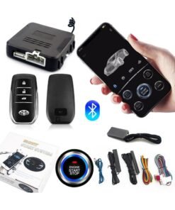 WALALLA Car Remote Start Stop Kit, 12V One-Key Engine Start Anti-Theft System, PKE Passive Keyless Entry with Push Button, Bluetooth Mobile Phone APP Control, Professional Installation Needed