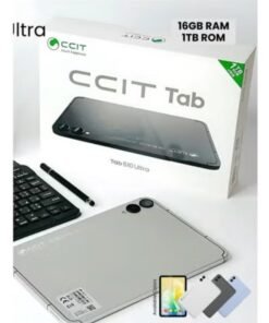 CCIT Tab S10 Ultra 10.1-Inch Android Tablet with 16GB RAM, 1TB ROM | High-Speed 4G LTE Dual SIM | Full HD Display | 10000mAh Battery | Includes Stylus, Keyboard, Mouse | Lightweight & Portable | Silver | Fast Multitasking & Entertainment Tablet