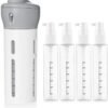 Vunexo 4 in 1 Travel Dispenser Toiletries Plastic Bottle Shampoo, Sanitizer, Lotions, Skincare and Liquid Storage Container.