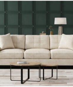 Comfynest Modern 93" Square-Arm Convertible Sofa Bed