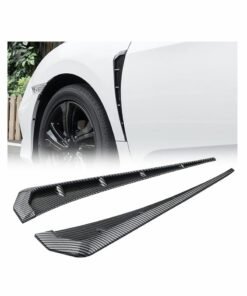 Barakah Car Fender Side Vents 1Pair ABS Carbon Fiber Spoiler Compatible Stickers Decorative Air Flow Intake Hole Grille Auto Exterior Accessories