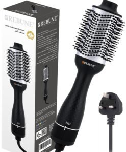 REBUNE 1300Watts Hair Dryer Brush 3 In 1 Hot Air Styler For Hair Drying Straightening Curling