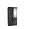 Galaxy Design 2 Door Wooden Wardrobe With 1 Drawer Size (100 x 200 x 55 cm) Color Wenge/Dark Brown