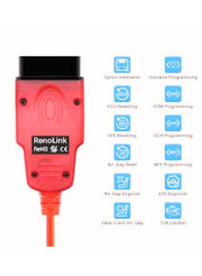 X-PRO5 Renolink V2.10 for OBD2 Programmer Reno Link USB Diagnostic Cable for Renault Dacia