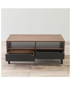 Alternative view of DANUBE HOME Jilly 2 Drawer Coffee Table Multifunctional Living Room Desk Space Saving Center Table Modern Design Furniture For Home Living Room L 110 x W 55 x H 47 cm Columbia/Black