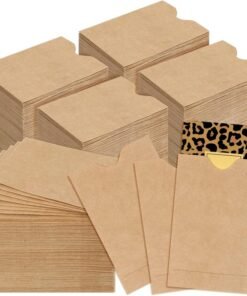 Teling 500 Pack Gift Card Sleeve 2.4 x 3.5 Inches Credit Hotel Key Debit ID Cards Holder Envelopes for Office Business Protector