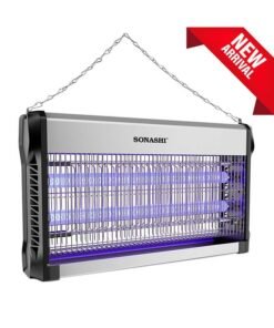 SONASHI Electric Insect Killer / Bug Zapper 41W - Easy to Use/Install | Ultra UV 2-Tube - Attracts Mosquitoes / Bugs & Other Flying Insects | No Poisonous Vapor or Emitting Odor | Removable Collection Tray | Detachable Hanging Chain | Perfect for Home, Indoor/Outdoor, Commercial & Hotel Use | SIK-730N Black 41 W SIK-730N Black