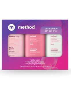 Method Body Wash and Hair Care Gift Set, Pure Peace, 3.4 oz Travel Size Bottles
