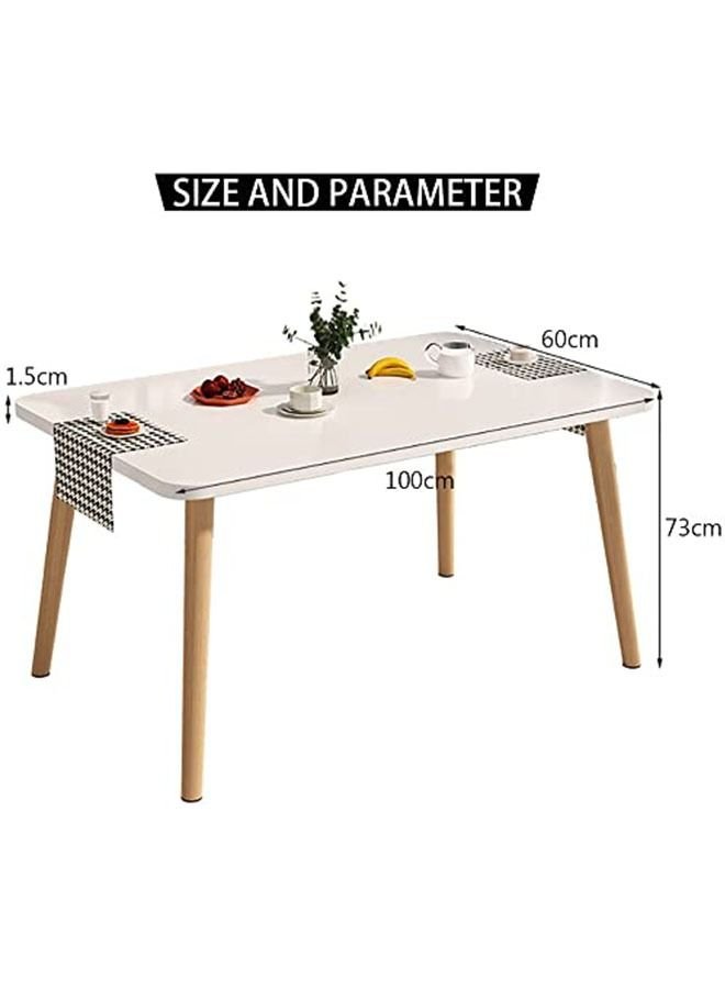 Modern Rectangle Table, Eames Dining Table, Simple Modern Wood Dining Table for Living Room/Office/Meeting Modern Rectangle Table(100CM))