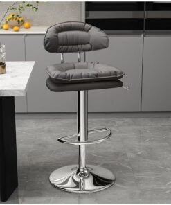 360° Swivel Bar Stools with Back & Footrest,Adjustable Height Bar Chair Ergonomic Counter Stool,Soft Comfy Barstools Armless Dining Chair for Kitchen Island Breakfast Dining Room Cafe