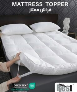 REST Mattress Topper 90x200+8cm Thick 900GSM Filling and Plush Brushed Fabric with 4-Side Elastic Bands for Secure Fit White Extra Thick Bed Topper Fluffy Super Soft Topper