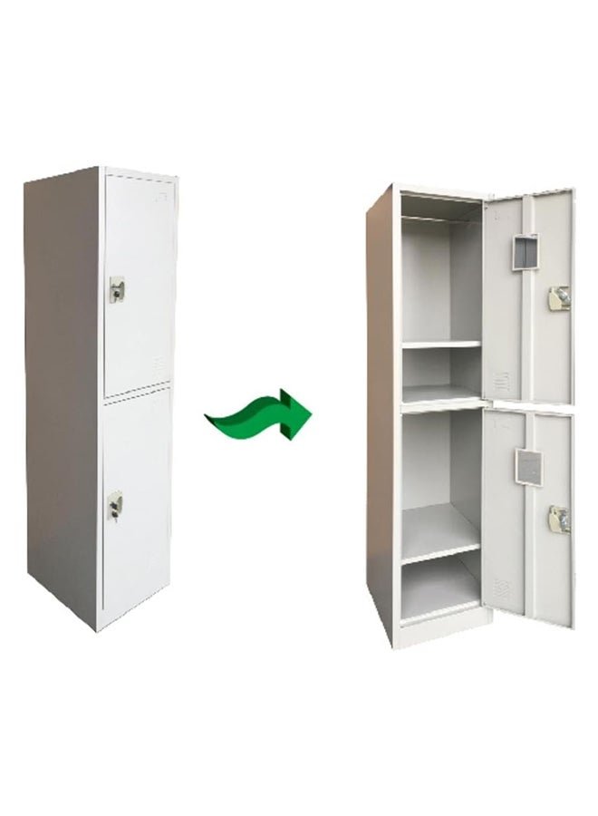 MAF furniture Maf Steel Locker Cabinet Maf-2T 2-Door File Storage Box Locker With Keys For Home, Office, School, Halls, Workplaces, Hospitals, Gyms, Factories, Bank, Money Locker Cabinet