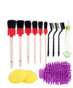 13PCS Auto Detailing Brush Set for Cleaning Car Motorcycle Automotive Cleaning Wheels Dashboard Interior Exterior Leather Air Vents Emblems