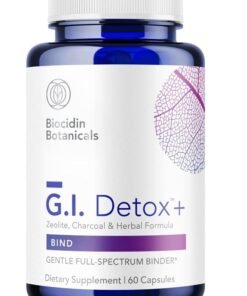 Bio-Botanical Research G.I. Detox+ Gentle Binder by Biocidin - GI Intestinal Cleanse with Silica, Apple Pectin, Humic Powder, Charcoal & Aloe - Assists in Toxin & Biofilm Removal - Vegan (60 Capsules)