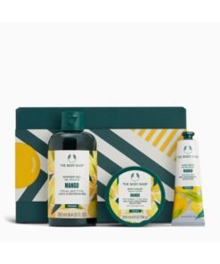 THE BODY SHOP Mango Essentials Gift Set – Shower Gel (250 Ml) And Body Yogurt (200 Ml) And Hand Balm (30 Ml) – Juicy Mango Seed Oil Formula, Vegan Body Care Duo For Smooth, Hydrated Skin