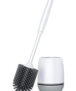 MahMir Toilet Brush, Toilet Bowl Brush and Holder, Toilet Cleaner Brush for Bathroom, Floor Standing & Wall Mounted Toilet Scrubber Without Drilling