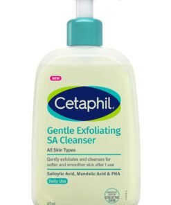 Cetaphil Gentle Exfoliating Sa Cleanser, Foaming Gel Cleanser For All Skin Types, Salicylic Acid, Mandelic Acid & Gluconolactone, Gently Exfoliates, Dermatologist Recommended Brand,  Pump Bottle - Transperant 473ml