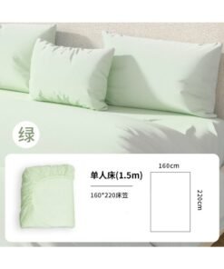 Disposable Bedding Set for Travel and Hotels [green] single fitted sheet independent bag