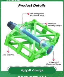 Alternative view of GROIC 1 Pair Mountain Bike Pedals MTB Bicycle Flat Pedals, 9/16'' CNC Aluminum Durable Sealed Bearing for Most Bikes BMX MTB Enduro Downhill Trail