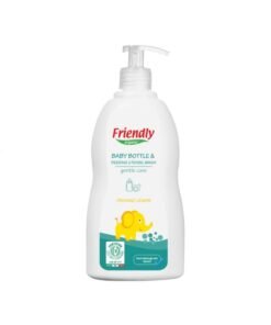 Friendly Organic Baby Bottle & Feeding Utensils Cleanser 500ml | Organic Lemon Plant-Based Formula | Gentle, Non-Toxic Cleaning for Bottles, Teats & Accessories