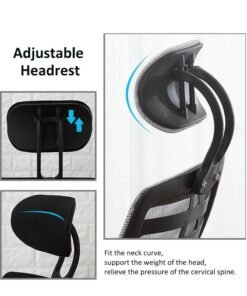 Ergonomic Office Chair, Comfort High Back Swivel Executive Chair with Lumbar Support, Adjustable Headrest, Breathable Mesh Work Chair Home - Image 3