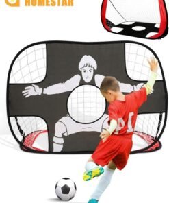 HOMESTAR 2 in 1 Soocer Goal for Kids, Kids Soccer Net, Soccer Target with Carry Bag, Perfect for Backyard, Indoor, Outdoor, Sports and Practice